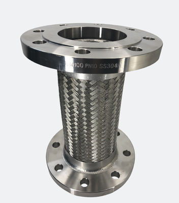 SS 304 tuyau de jardin métallique en acier inoxydable Flange ondulée réservoir de climatisation tuyau métallique tressé