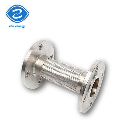 Dn500 Ss304 tuyau métallique souple tressé en acier inoxydable avec raccords tressé flange en acier au carbone vapeur ondulée