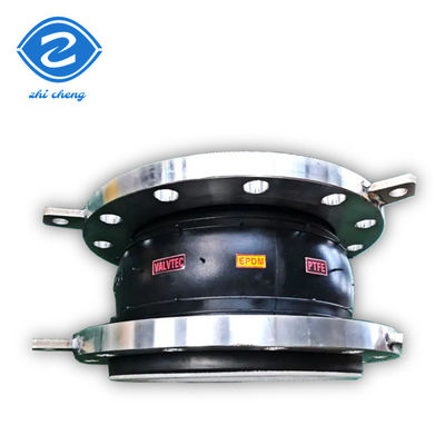Pn16pn10 Compensateur de flange en acier au carbone, joint d'expansion en caoutchouc avec sphère en caoutchouc époxy