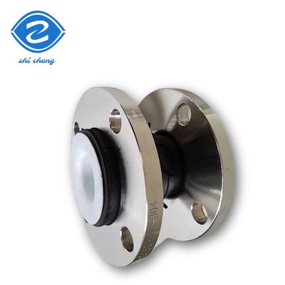 Code de tête ronde Ss304 raccordement à la bride tuyauterie chimique Epdm Ptfe joint d'expansion en caoutchouc revêtu