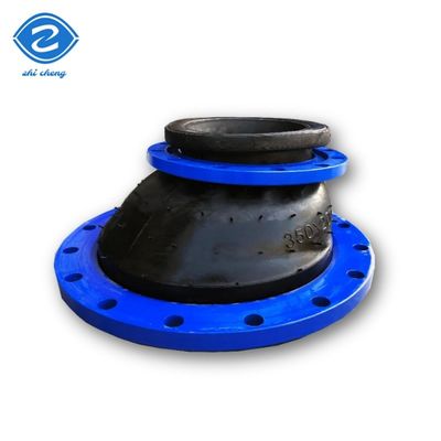 Réducteur excentrique EPDM joint d'expansion en caoutchouc DN200-DN350 conception horizontale inférieure Réducteur excentrique revêtu de PTFE pour tuyaux chimiques