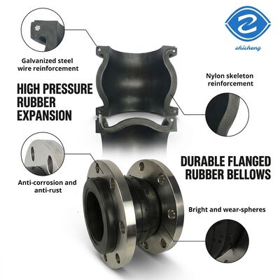 Ronde double arc joint d'expansion Epdm joint en caoutchouc anneau de renforcement pour les applications à haute pression
